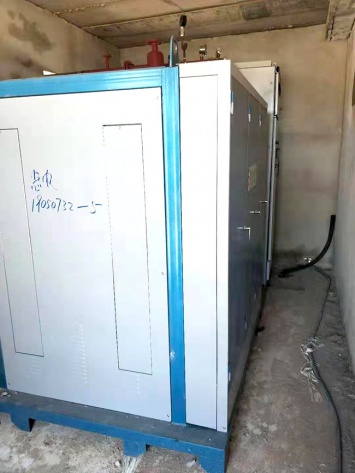 石嘴山市惠農區凱佳化工有限公司700kw紅外線導熱油爐運行中